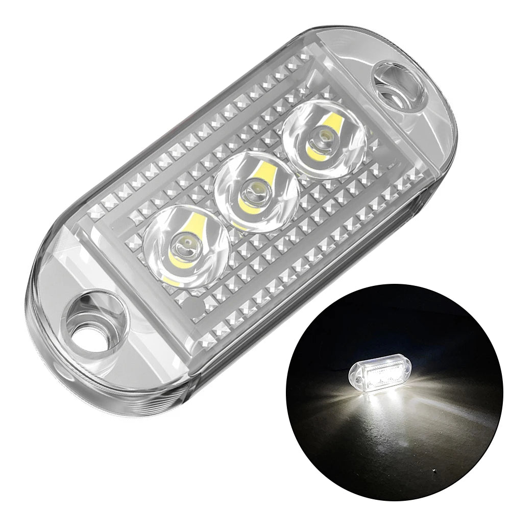 1PC LED Clearance Light Side Marker Truck Trailer Lorry Lamp Red White 12V 24V Oval Front Rear Clearance Indicator Lamp Car Part