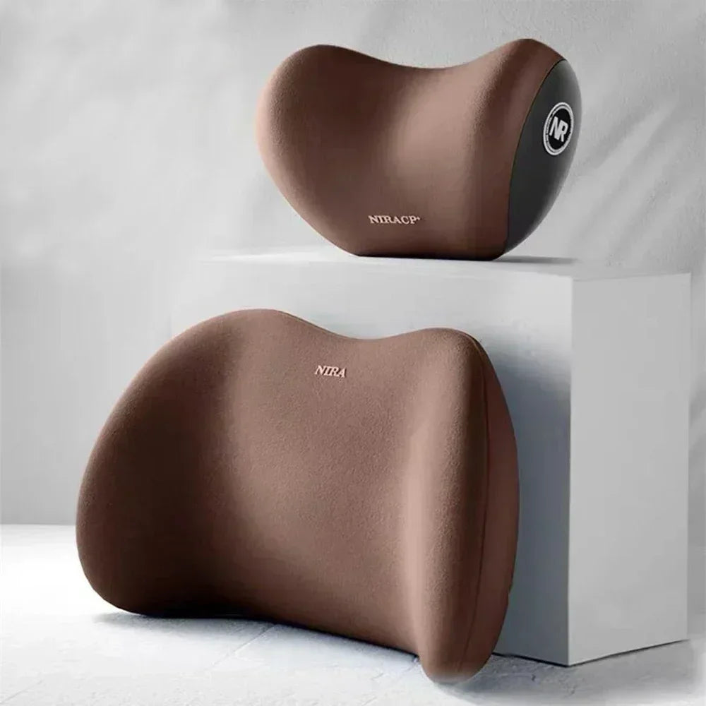 Ergonomic Car Seat Cushion : Memory Foam Headrest, Lumbar Support, And Shoulder Pillow for Enhanced Comfort And Safety Amagi