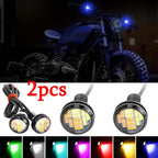 2pcs 23mm High Power White Eagle Eye LED Lights DRL Daytime Running Fog Light Tail Backup Warning Lights Car Motorcycle amabilis