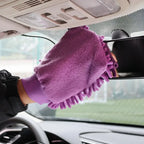 1/3/5PCS Microfiber Car Wash Double-faced Glove Soft Mesh Random Color Detailing Chenille Waterproof Mitt Car Cleaning Tool