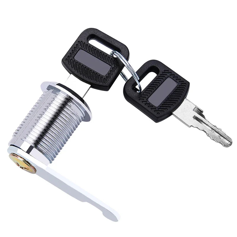 Cabinet Cam Lock Set, 5 Pack Two-Sided Keyed Alike 16MM-30MM Cylinder Cam Locks Secure Mailbox File Drawer Compartment Lock