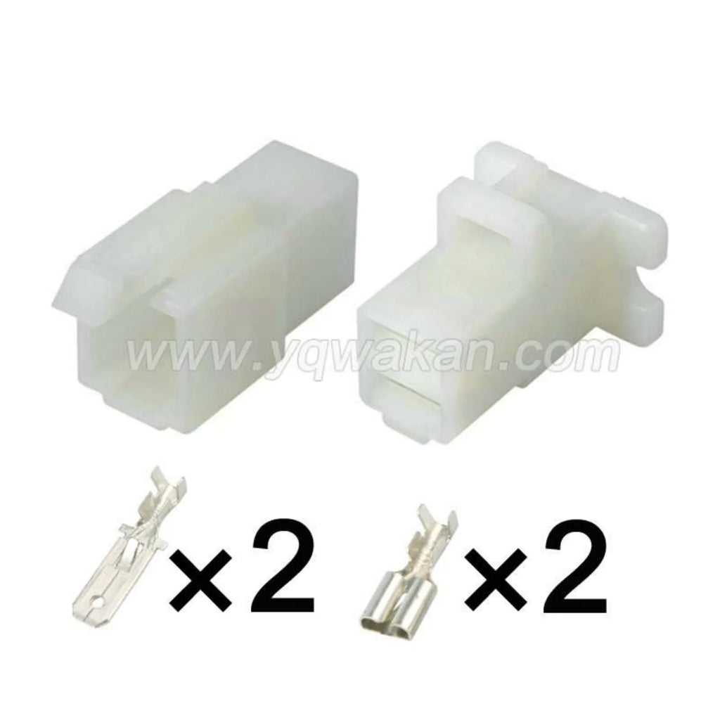 2PIN Connector Unsealed 6.3mm Series Male Female Connectors Auto Motorcycle Wiring 6120-3523 6110-4623