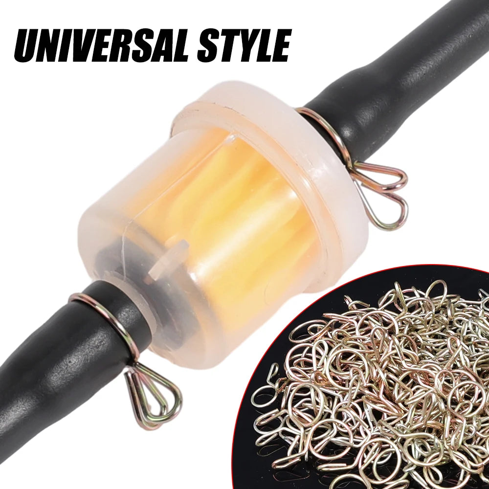 20/10Pcs Spring Hoop Hose Clamp Zinc Plated Pipe Clip Fuel Tube Water Pipe Air Tubing Fixed Clip Assortment Kit Home Hardware