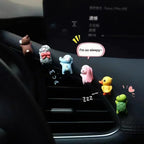 Car Ornaments Mini Sleeping Cute Animals Resin Bear Rabbit Sheep Turtle Resin Decoration Home Office Computer Decor Amagi