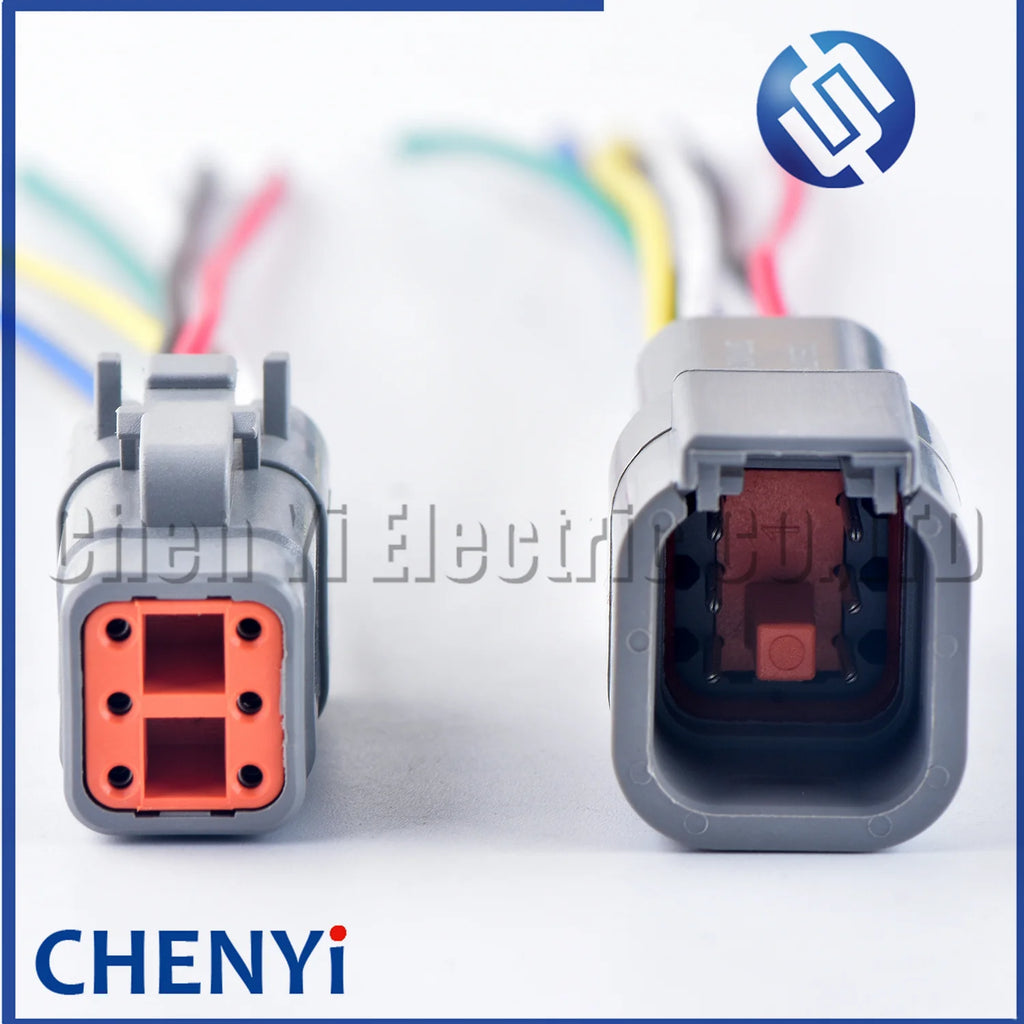 DTM series 6 Pin Automotive waterproof connector Sealed Wire Harness Plug DTM06-6S DTM04-6P with 15cm wires For Deutsch