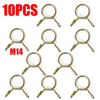 20/10Pcs Spring Hoop Hose Clamp Zinc Plated Pipe Clip Fuel Tube Water Pipe Air Tubing Fixed Clip Assortment Kit Home Hardware