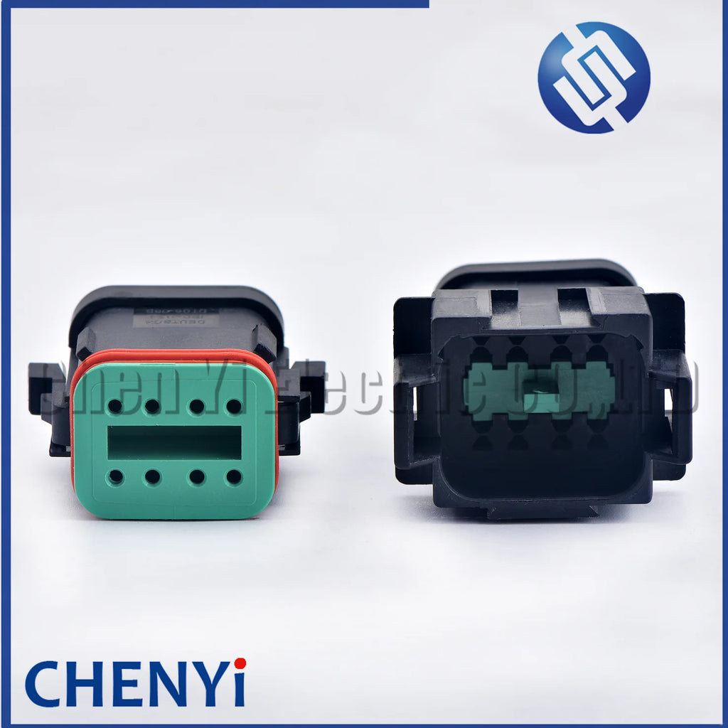 8 Pin Black DT series Connector Waterproof Wire harness plug Socket DT06-8S DT04-8P DT06-8S-E005 DT04-8P-E005 For Deutsch