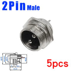 5Pcs GX16 Aviation Connector 2/3/4/5/6/7/8/9/10 Pin Male Plug Female Socket 16mm Wire Panel Mount Nut Type Circular Adapter