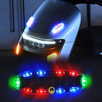 Motorcycle Solar Flashing Warning Light Led Warning Safety Flashing Light Anti-rear Strobe Light For Electric Bicycle Amagi