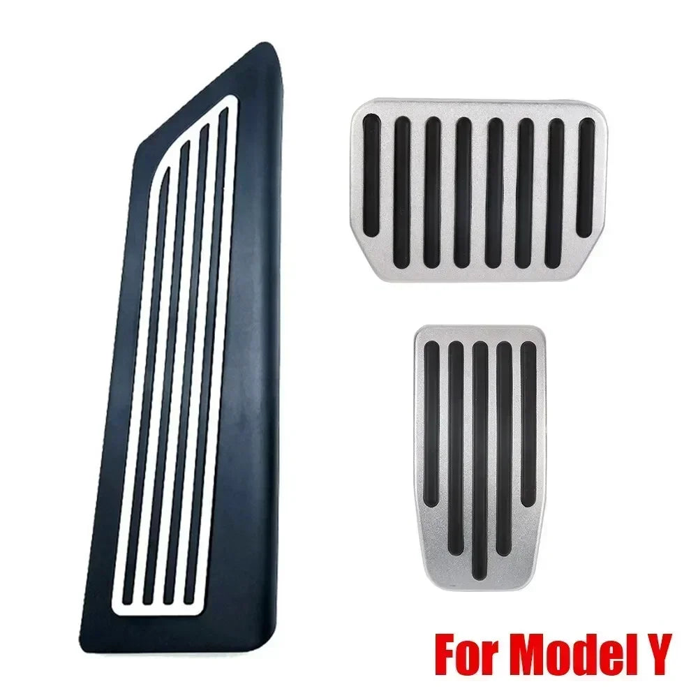 For Tesla Model 3/Y Aluminum Pedal Cover 2 Pack Accessories 2019-2024 Foot Pedal Pads Anti-Slip Performance Accelerator amagi