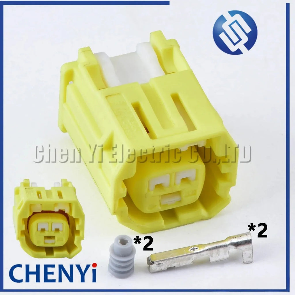 2 Pin yellow female Automotive waterproof connector 7C83-8794-70 90980-12490 Car sensor plug for Toyota Honda Nissan