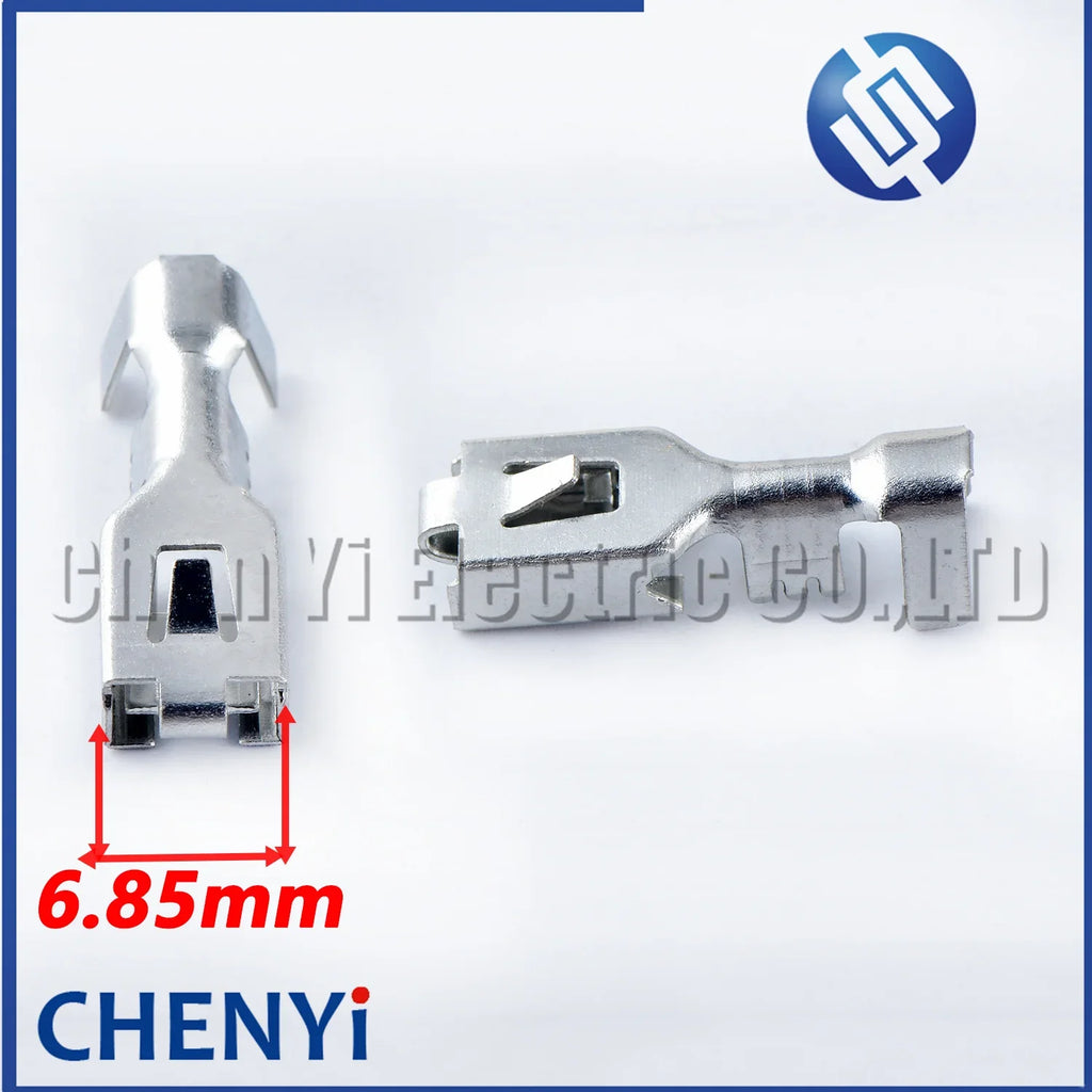 50 Pcs 6.3/4.8 MM Car Crimp Terminal Spade Connector Copper Pins Auto Female Splice Wire Terminals For plug