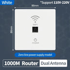 In-Wall Smart WiFi Router Panel 1000Mbps - 86-Type Hidden AP with 110V-220V for Home/Hotel Network Coverage