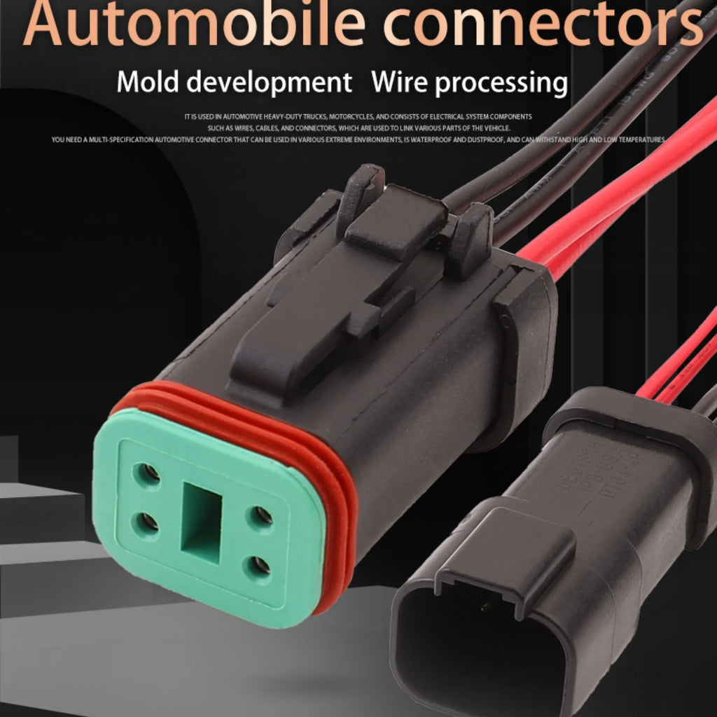 4 PIN 1.6 mm Male Female Connectors Wire harness Plug For Deutsch Engineering Vehicle DT04-4P-E005 DT06-4S-E005