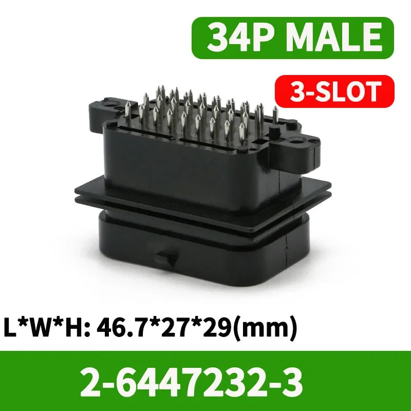 1/5/50PCS AMP Type ECU Automotive Board End Connector Waterproof Socket Harness Plug PCB Panel Flame Retardant 26P 34Pin 1437290