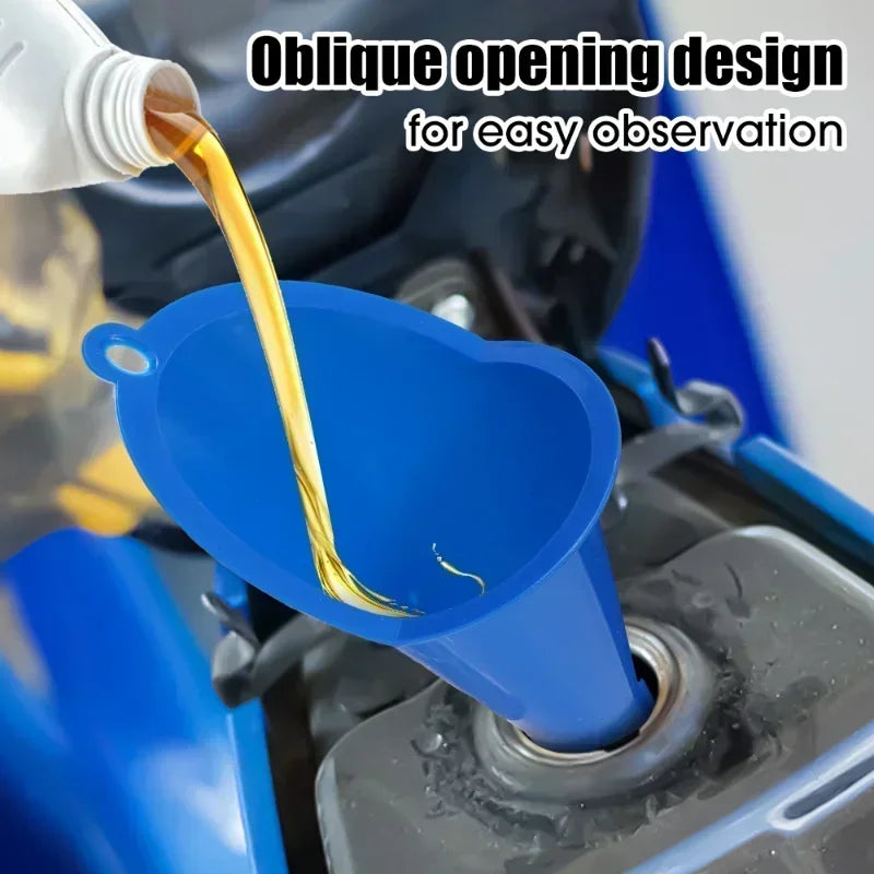 Car Long Stem Funnel Oil Fuel Filling Tools Anti-splash Plastic Oil Funnel Motorcycle Refueling Tools Auto Accessories Amagi