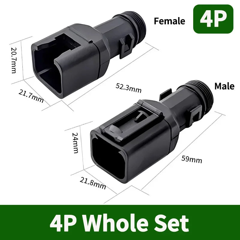 10/50 Sets 2-12P Male Female DT Connector Tail Clip Set with Corrugated Pipe Fixed Harness Clip,Protective Sheath 1011-235-0405