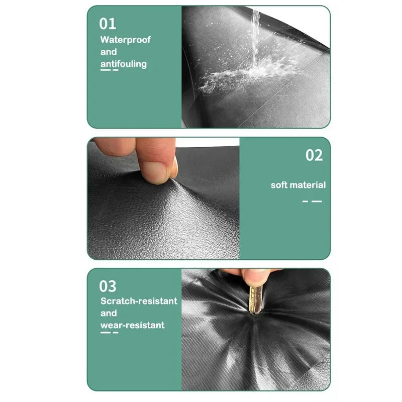 Black Artificial Leather Repair Tape Self-Adhesive Strong Patch Waterproof PU Repair Cushion Attached Motorcycle Leather Chair
