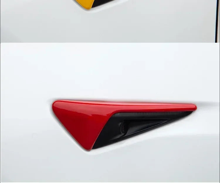 imitate Carbon Fiber For Tesla 2021 2022 2023 Model Y 3 Fender Side Camera Protective Cover Glossy Matte Color Amagi