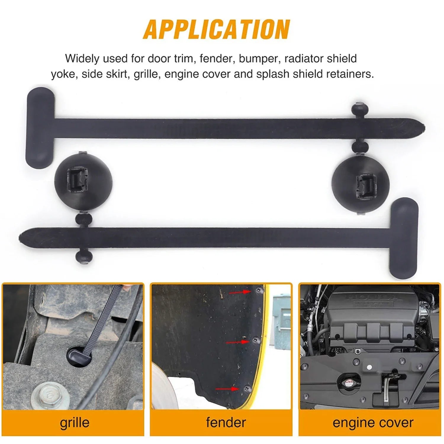 Car Nylon Cable Tie Buckle Fastener Universal Self-Locking Zip Ties Holder Screw Replacement Buckles Fix Wires Tools Accessories