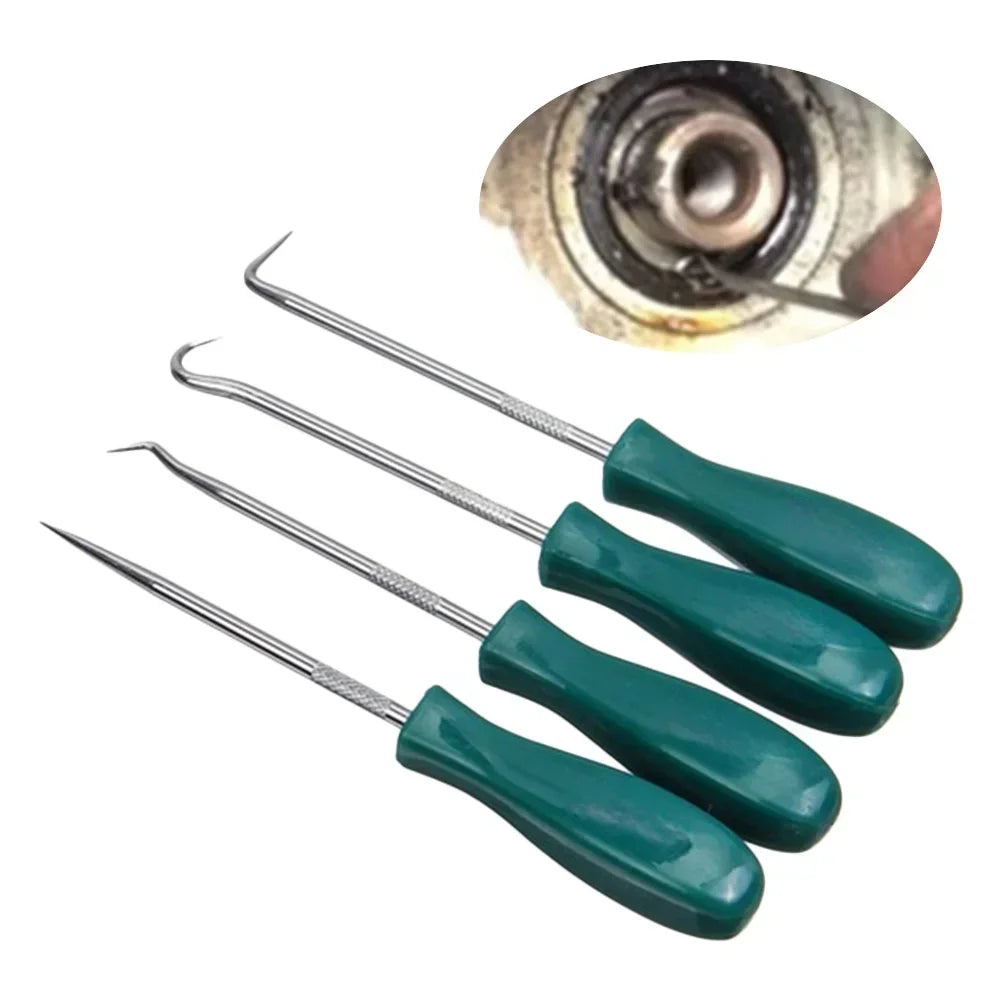 4-Pack 130mm Car Oil Seal Screwdriver Set O-Ring Seal Gasket Puller Remover Pick Hook Car Repair Tools Motorcycle Amagi