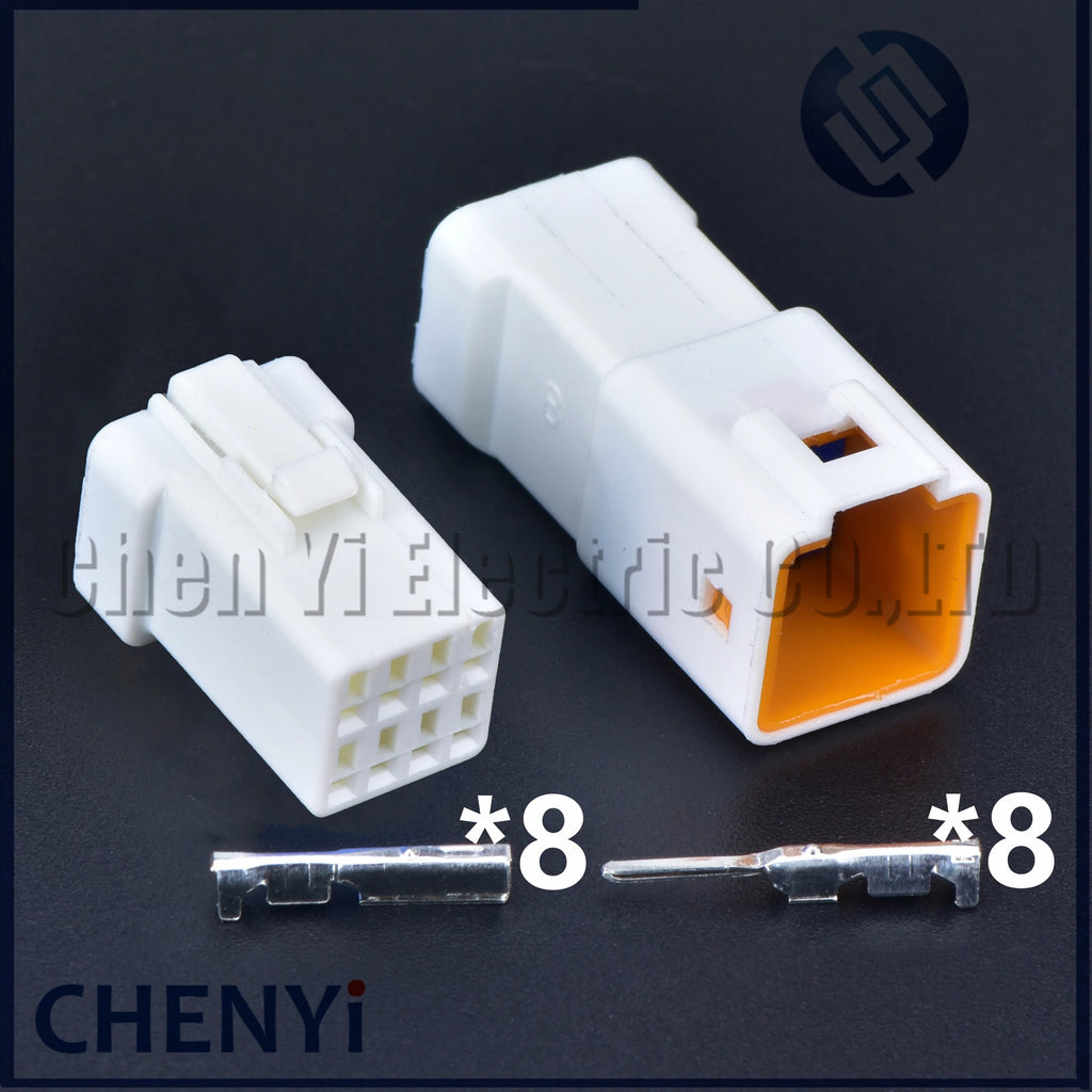 5 sets Black or white 8 Pin Automotive Waterproof Connector Male or Female Butt Plug 08R-JWPF-VSLE-S 08T-JWPF-VSLE-S With pins