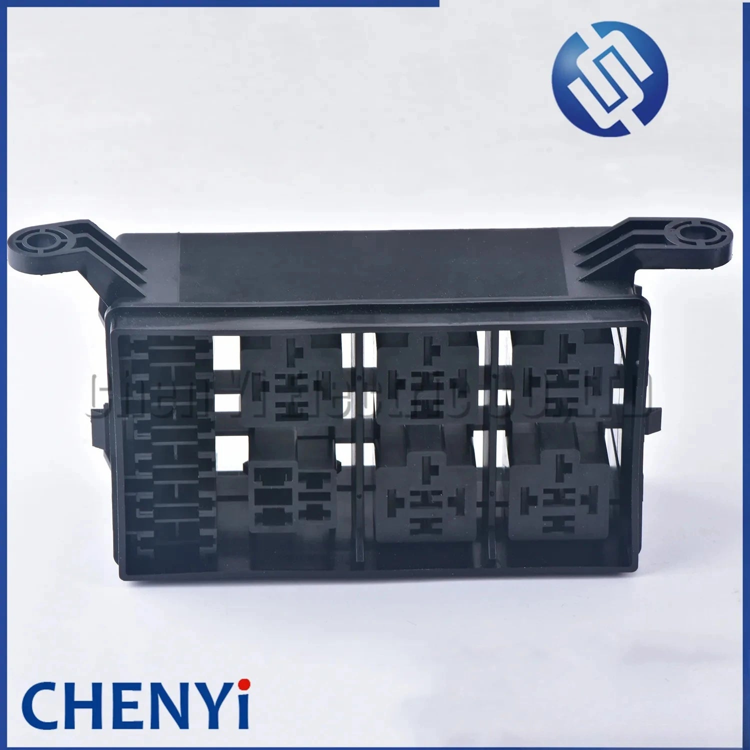 12-Slot Relay Box 6 Relays Fuses Holder Block with 41 pcs Metallic Pins Universal for Automotive and Marine Use
