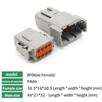 5/10/20Sets Deutsch DT Waterproof Connector Electrical Wire Socket Plug For Car 2P/3P/4P/6P/8P Kit Box Suit DT06-4S DT04-2P DT06