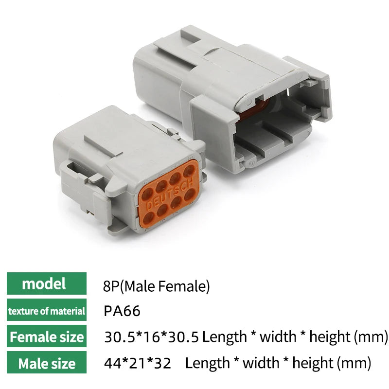 5/10/20Sets Deutsch DT Waterproof Connector Electrical Wire Socket Plug For Car 2P/3P/4P/6P/8P Kit Box Suit DT06-4S DT04-2P DT06