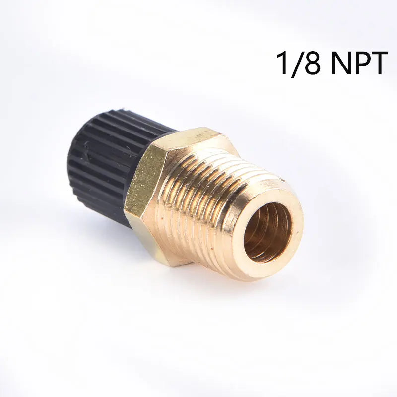 1/4 Inch NPT Solid Nickel Plated Brass Air Compressor Tank Fill Valve 6.35mm Male NPT Standard Thread Core Rated To 2g00psi