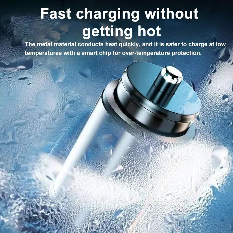 For Iphone/Samsung/Huawei/Xiaomi 100/200W USB Aluminum Alloy Mini Car Charger Adapter Double Ports Fast Cigarette Lighter Amagi
