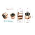 1PC 8*23*19.5mm 12P Teeth Copper Hook Type Electrical Motor Commutator CHY-1518-12