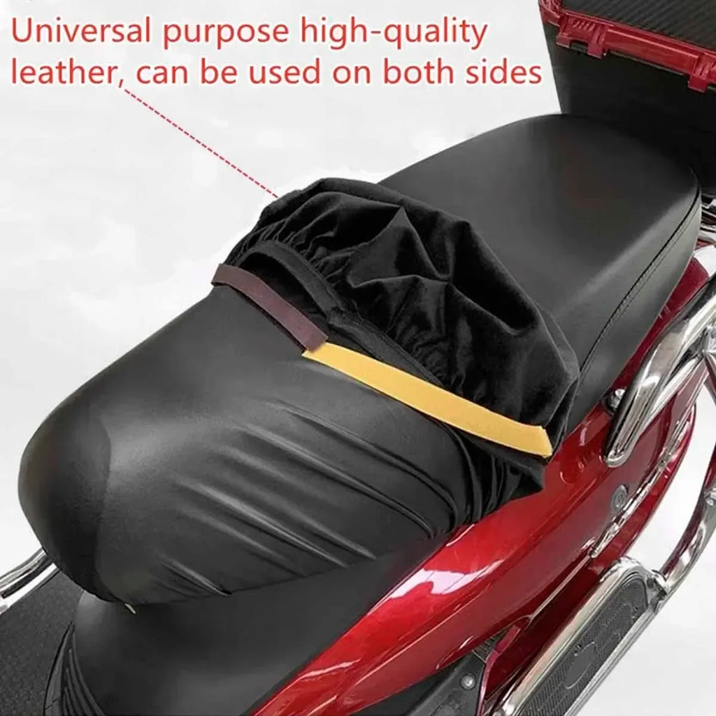 Motorcycle Seat Cover Elastic PU Leather Scooter Waterproof Dust Protector Sun Cover Universal Motorcycle Seat Protector Amagi