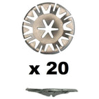 20Pcs Undertray Exhaust Heat Shield Metal Spring Washer Fixing Clip Nut Insulating METAL CLAMP Car Parts Ready Stock