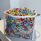 100/300PCS Colorful Basic Nylon Ealstic Hair Ties for Girls Children Ponytail Hold Scrunchie Rubber Band Kids Basic Hair Amagi