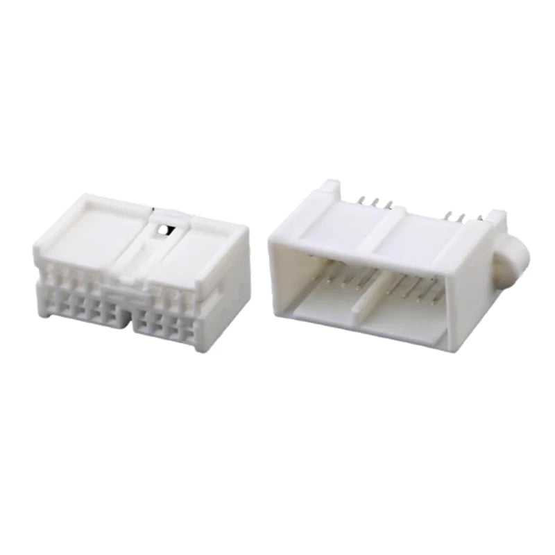 DJ7165-0.6-10/21 Automotive speed sensor PCB connector board end pin 16-hole plug seat rubber shell sheath with terminal