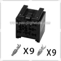 9-PIN Unsealed Hybrid Wire Automobile Connector 3.5mm 6.3mm Female Connectors Cable Socket Wiring Harness 185403-2