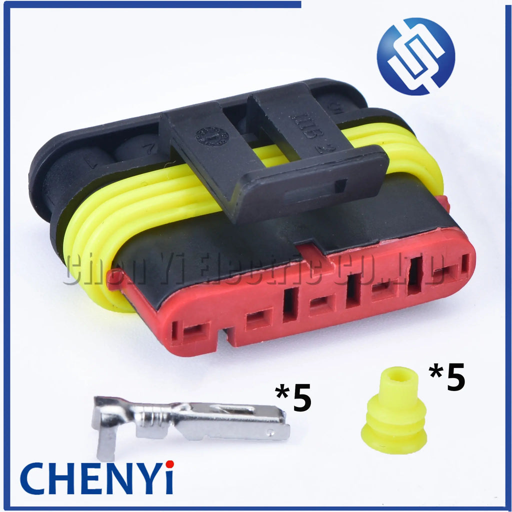5 Pin Automotive waterproof connector Accelerator pedal assembly acceleration sensor harness plug 282107-1 282089-1 3801-300040A