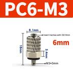 Mini Pneumatic Pipe Connector PC PL Screw Through Quick Fitting Fast Twist Joint ,Male Thread M3 M4 M5 M6 - Tube OD 3mm 4mm 6mm