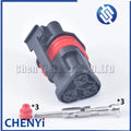 1 set Black 3 Pin female or male Automotive waterproof connector plug Harness connector sheath 14165.592.699