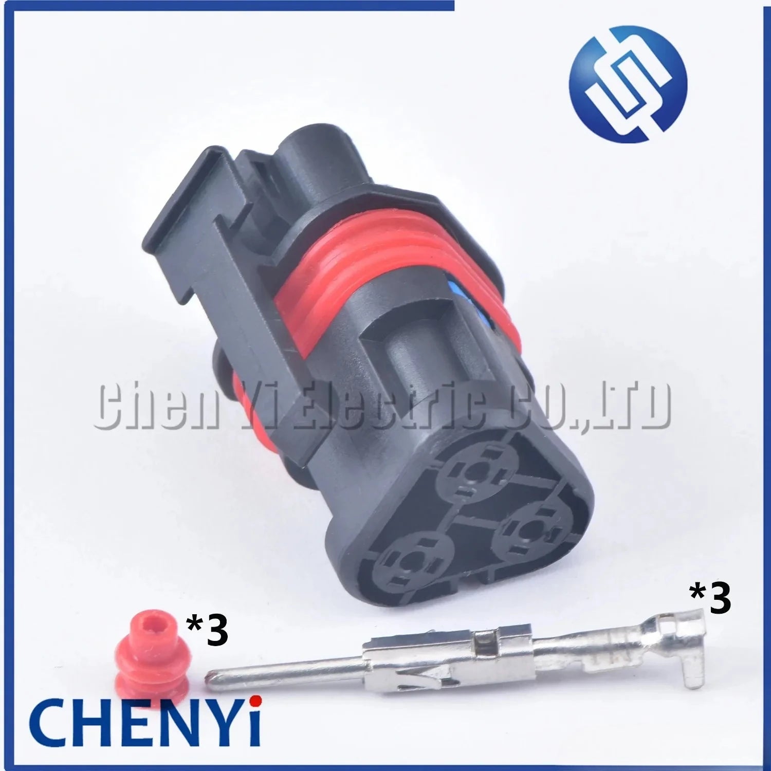1 set Black 3 Pin female or male Automotive waterproof connector plug Harness connector sheath 14165.592.699