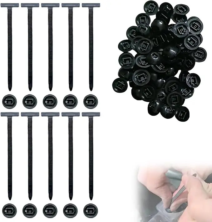Self-locking Plastic Nylon Cable Tie Black Cable Tie Fastening Ring 2*9cm Large Cable Ties Zip Wrap Strap Ties Car Accessories
