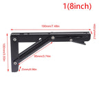 1Pcs Campervan Folding Bracket Table Shelf Motorhome Caravan Black Finish Stainless Steel Mini Folding Table Car Accessories