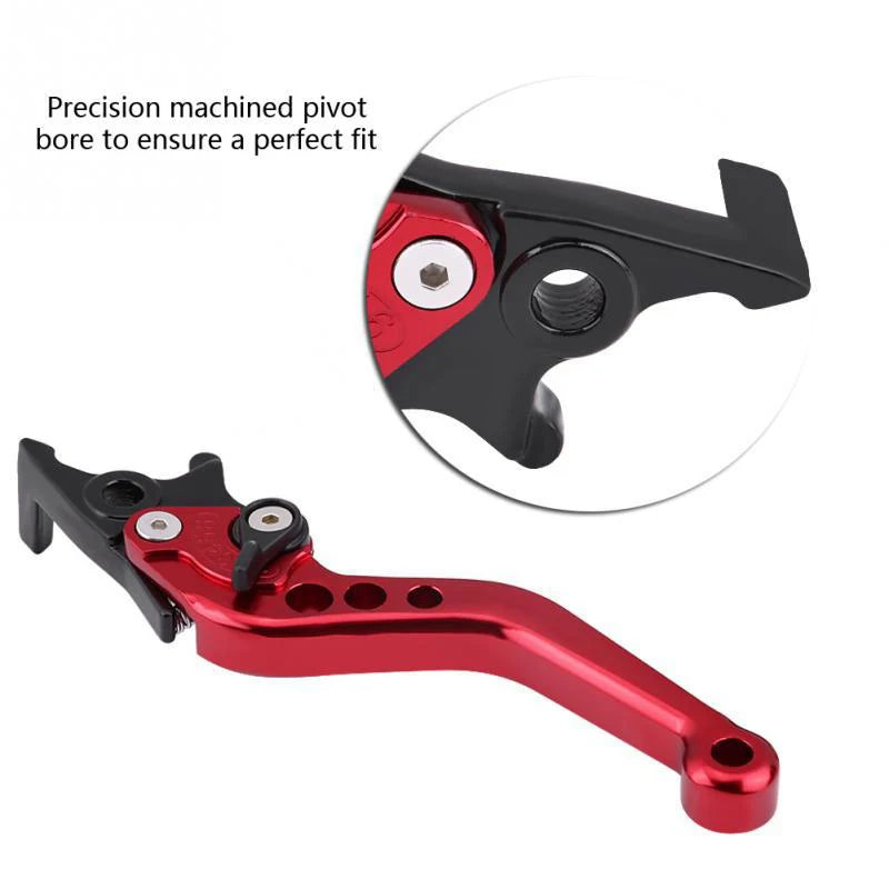 1Pair Motorcycle Brake Handle Motorbike Modification CNC Clutch Drum Brake Lever Handle Adjustable Modification Handlebar Set