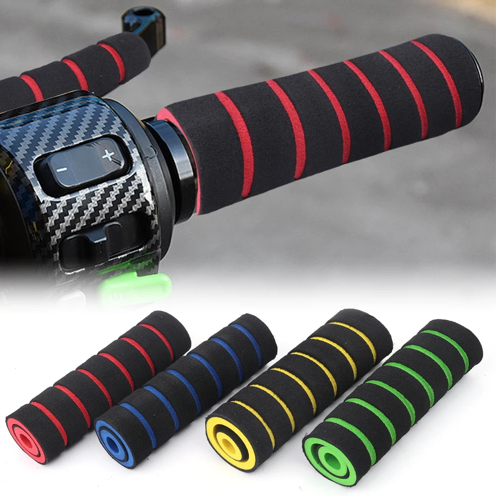 4PCS/SET Bicycle and Motorcycle Handlebar Foam Sponge Grip Cover Universal Anti-slip Soft Handlebar Modification Accessories