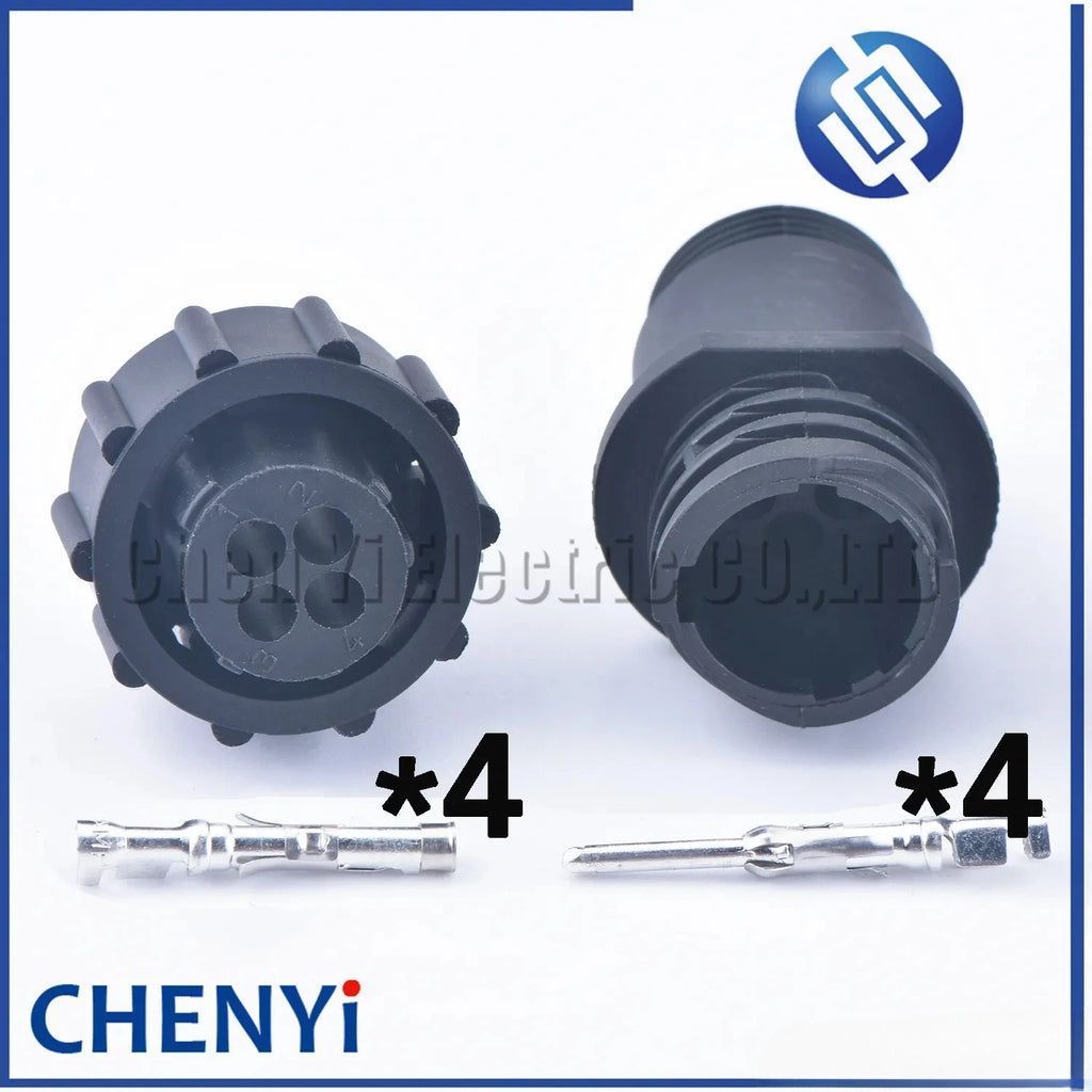 4 Pin auto sensor plug Aviation Wiring Black Circular Connector Plug 182658-1 206153-1 206060-1 1-206062-4 For SMT SMEMA