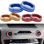 2pc AC Volume Control Switch Knob Trim Cover Ring For Ford For Explorer 2020-2025 Volume Knob Cover Switch Trim Car Styling Trim