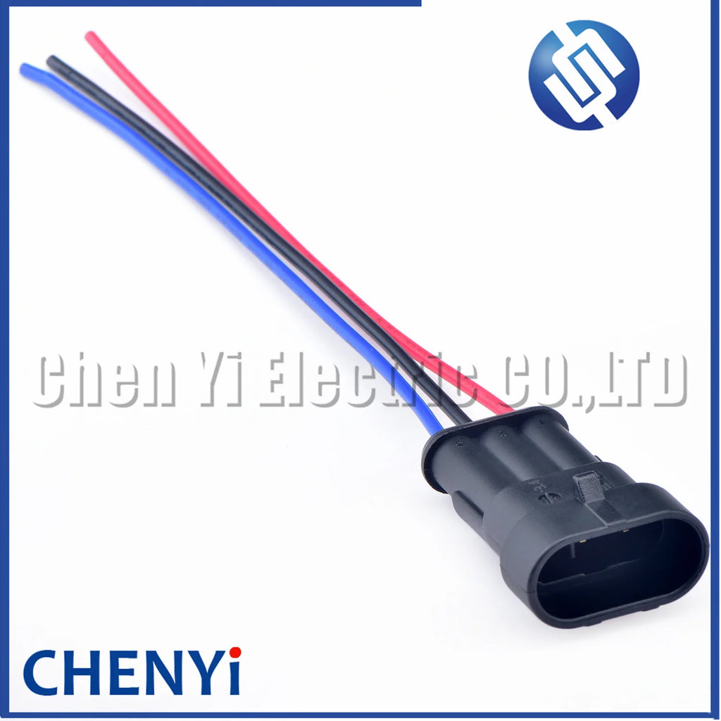 3 Pin male or female Automotive waterproof connector turbo speed sensor Wire harness plug 282087-1 282105-1