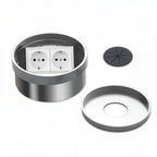 Embedded Hidden Ground Plug Flush Design Stainless Steel Compressive Anti-Rust Anti-Corrosion Home Office Indoor Socket Outlet