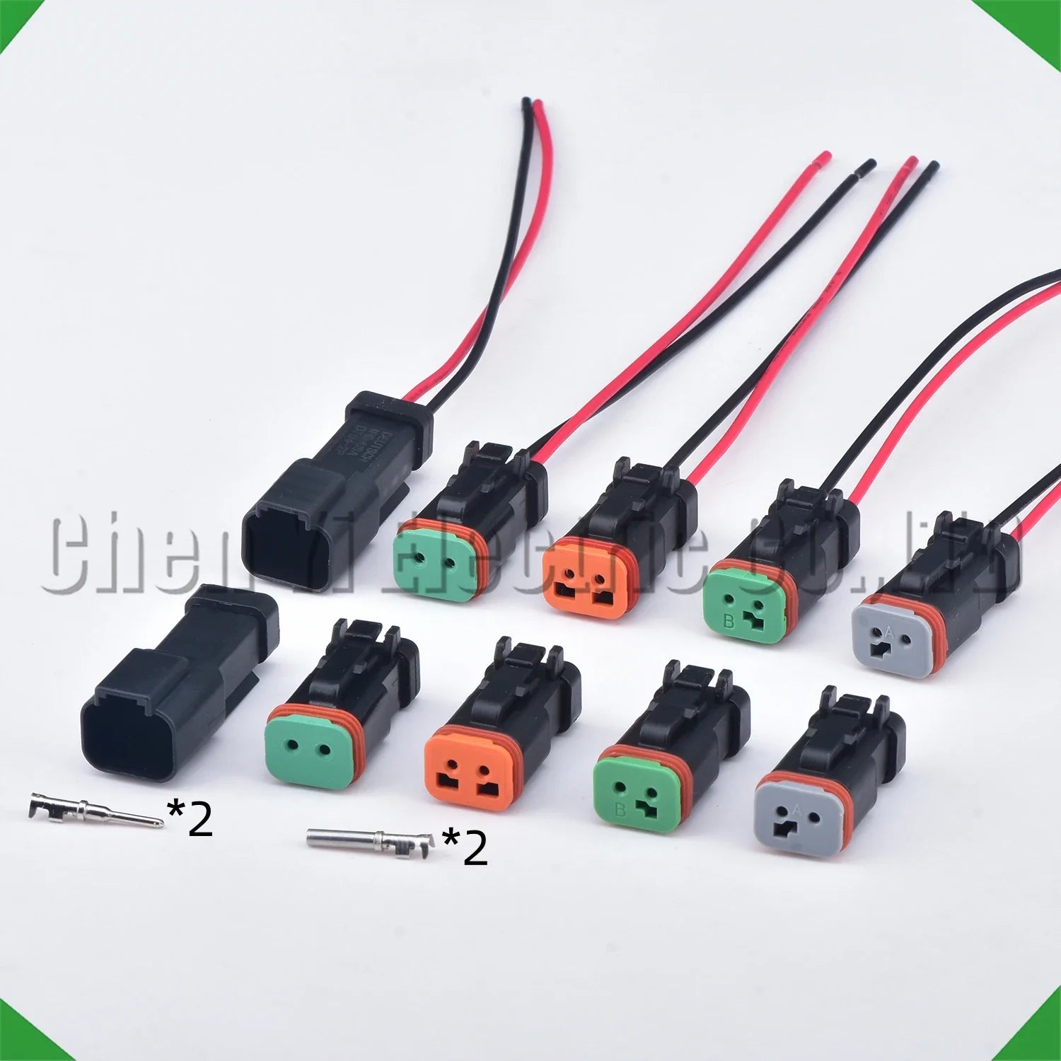 2-pin wire harness harness waterproof connector excavator headlight headlight